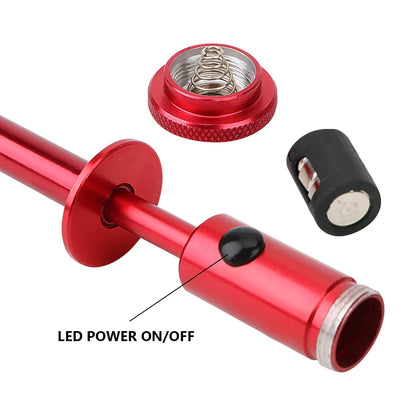 DIYWORK Flexible Magnetic Pickup Tool – 4-Claw LED Sewer Cleaner with Long Spring Grip