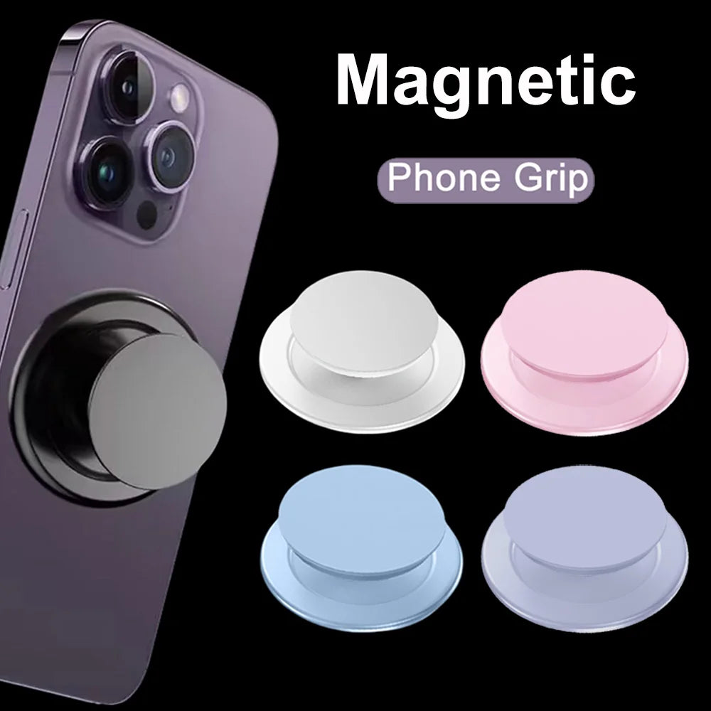Popped Magnetic Foldable Phone Grip - N52 Magnetic Ring Holder and Expandable Stand for iPhone 17, 16, 15, 14, and 13