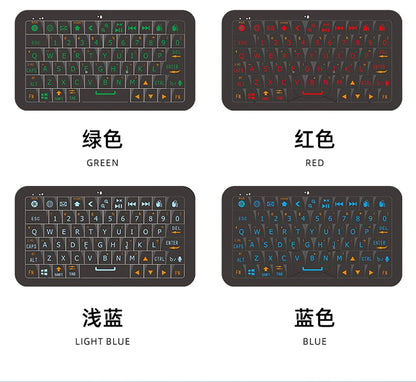 Mini Gyroscope Keyboard Dual Mode 2.4G & Bluetooth 5.0 Backlit Wireless Remote for Android TV Box, Smart TV, PC