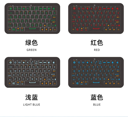 Mini Gyroscope Keyboard Dual Mode 2.4G & Bluetooth 5.0 Backlit Wireless Remote for Android TV Box, Smart TV, PC
