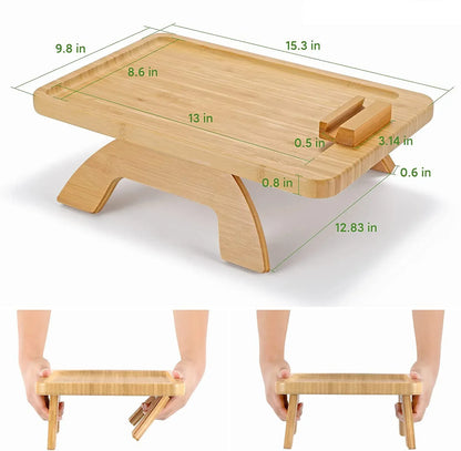 Portable Sofa Arm Tray – Clip-on Couch Armrest Table for Snacks, Drinks, and Remote Control