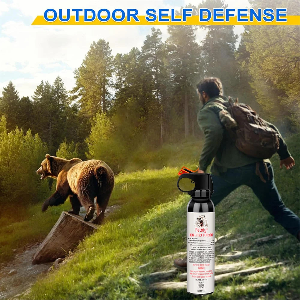 330ML Bear Spray — Outdoor Camping and Hiking Safety Protection Tool