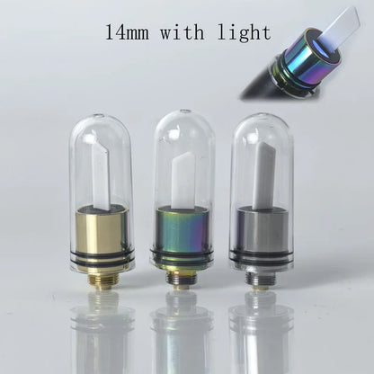 14mm Hot Knife Tip Ceramic Heating Tool – 510 Thread Preheat Cutting Tip with Light (1–5 Piece Set)