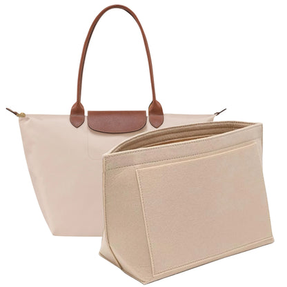 Felt Insert Bag for Longchamp Handbags — Portable Purse Organizer & Makeup Bag Liner for Travel