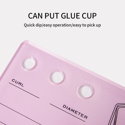 GLAMLASH Eyelash Extension Glue Pallet: Acrylic Board for False Lashes - Makeup Tool Holder