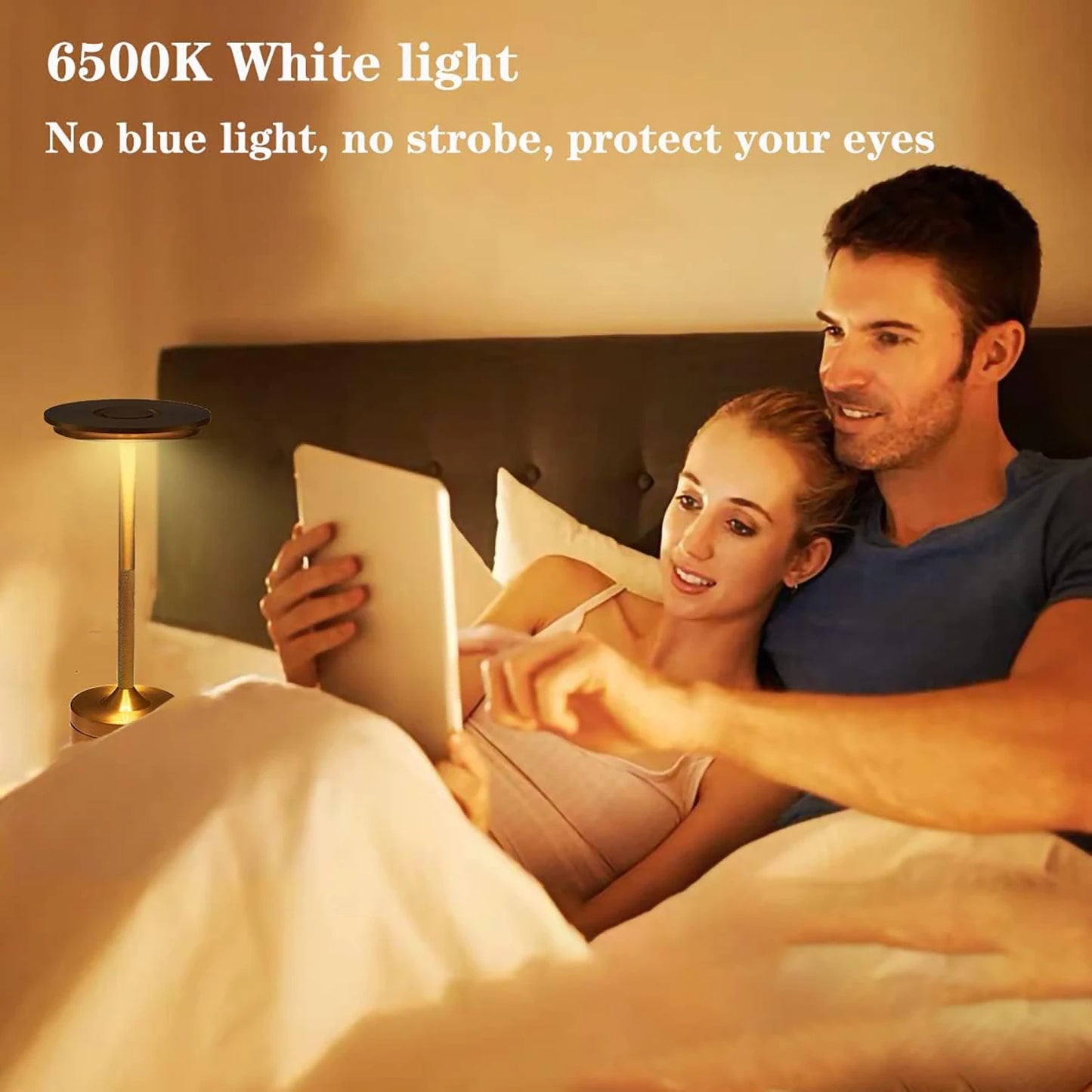 Wireless LED Table Lamp – Rechargeable Touch Sensor Night Light for Restaurant, Hotel & Bedroom Decor