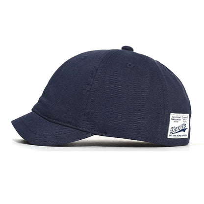 Men's & Women's Short Brim Cotton Baseball Cap – Vintage Casual Dad Hat, Adjustable Trucker Style with Nylon Fastener Tape