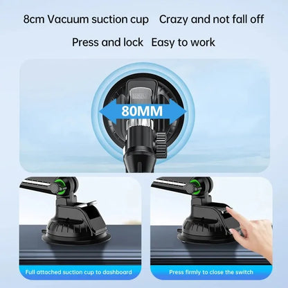 Car Dashboard Tablet & Phone Holder — Suction Mount for 7"-15" Tablets and 4"-7" Phones