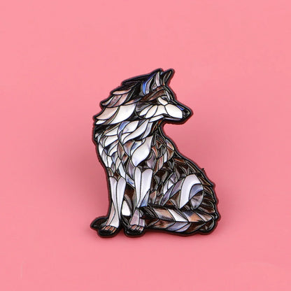 Cool Wolf Enamel Lapel Pin – Forest Animal Badge for Hats, Clothes & Backpacks, Decorative Jewelry Accessories Gift for Friends