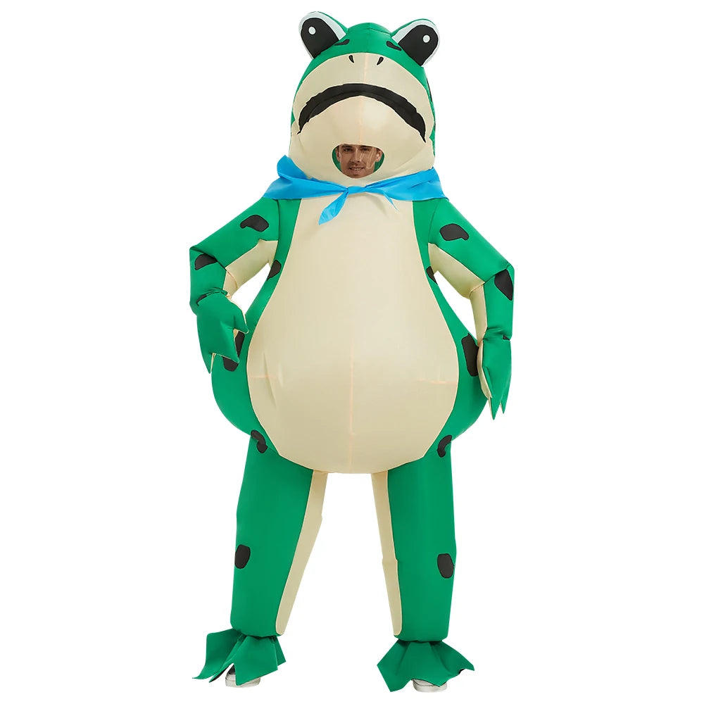 Inflatable Frog Costume — Funny Full-Body Blow-Up Cosplay Suit for Adult Halloween & Party Role Play