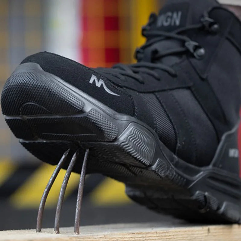Indestructible Work Boots Safety Shoes - Steel Toe, Puncture-Proof Sneakers for Men and Women, Non-Slip Footwear