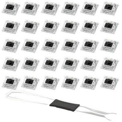Mechanical Keyboard Switch Set - 50/100pcs Hot Swappable Blue Red Brown Black Switches with Keycap Puller