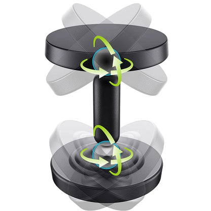 Dual Magnetic Gym Phone Holder - 360° Rotation, Double-Sided Strong Magnet for Workout Videos, Fits Any Smartphone