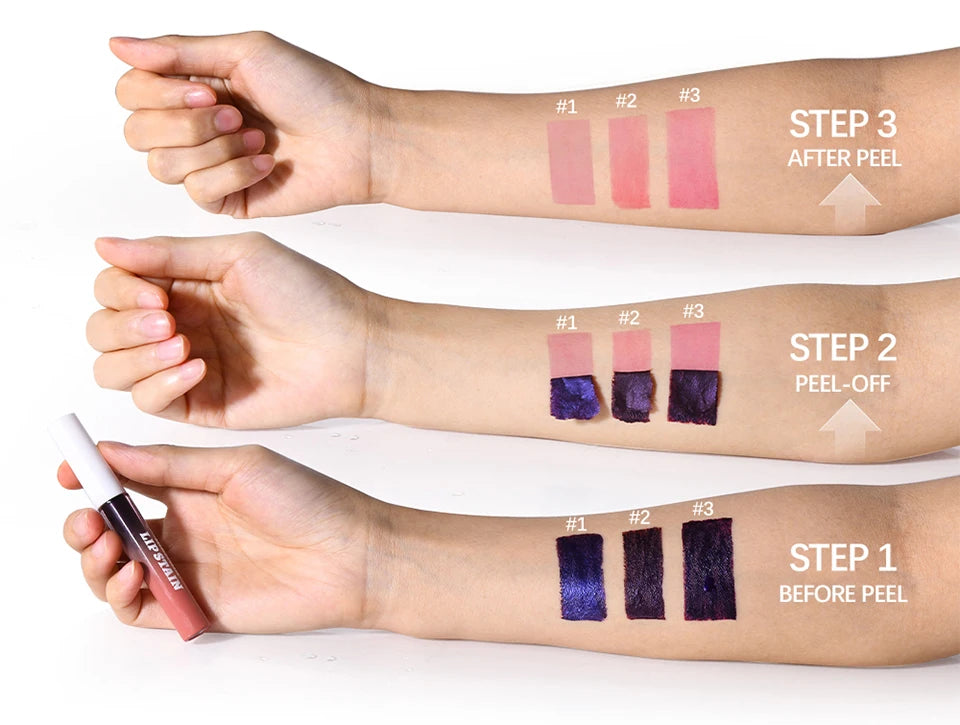 Blading Lip Gloss Peel & Stick Set – Long-Lasting, Waterproof, Pink, Transfer-Resistant Natural Lip Gloss for Women