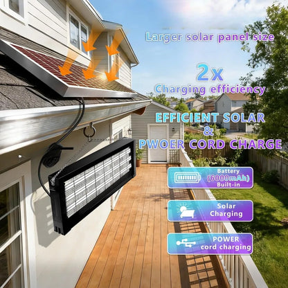 Large Solar Bug Zapper - Rechargeable Waterproof Mosquito & Insect Killer for Outdoor Patios and Camping