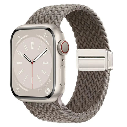 Nylon Braided Watch Band for Apple Watch – Compatible with Series SE, 3–10 & Ultra (38–49mm Adjustable Sport Strap)