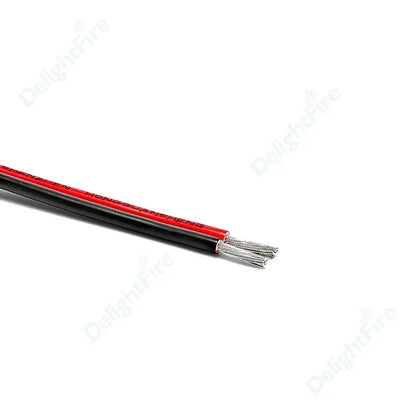 2-PIN Electrical Wire – Tinned Copper PVC Insulated Red & Black Cable for LED Strip Light Extension, 18/26/28 AWG