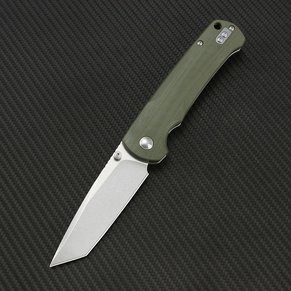 Tunafire 14C28N Steel Folding Tactical Knife – G10/Carbon Fiber Handle Flipper EDC Pocket Knife for Camping & Hunting