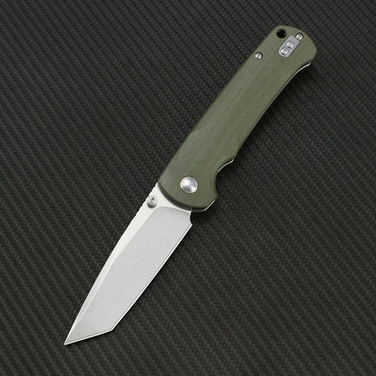 Tunafire 14C28N Steel Folding Tactical Knife – G10/Carbon Fiber Handle Flipper EDC Pocket Knife for Camping & Hunting