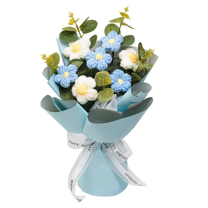 Knitted Flower Bouquet — Crochet Home Decor for Teacher’s Day, Birthday & Anniversary