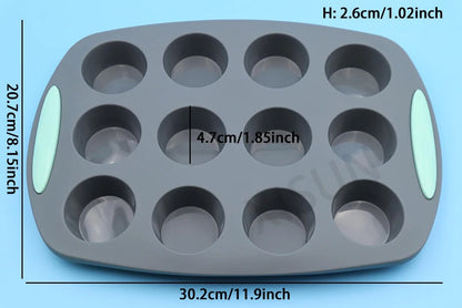 Heat Resistant Silicone Bakeware Set - Loaf, Bread, Muffin, Donut, and Cake Baking Tray Oven Pan Set