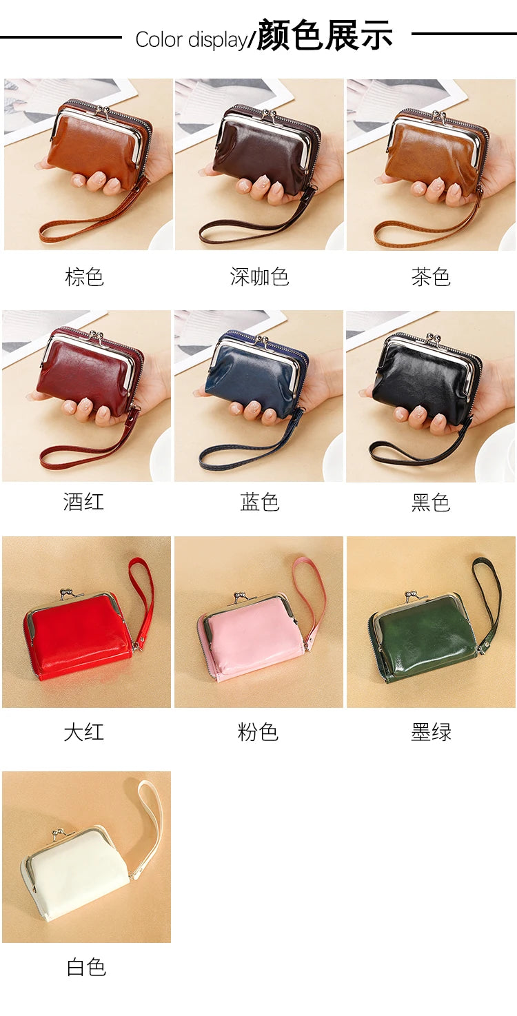 Lonny 4-Inch Zip-Up Card Holder – Women’s Buckle Coin Purse Clutch, Cross-Border Supply