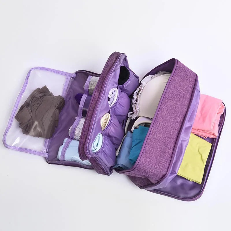Waterproof Travel Lingerie Organizer Bag – Large Capacity Multifunctional Bra and Underwear Storage Wash Bag