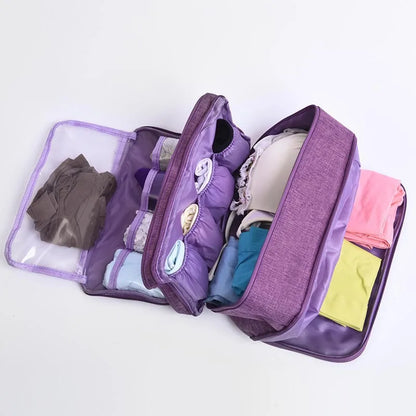 Waterproof Travel Lingerie Organizer Bag – Large Capacity Multifunctional Bra and Underwear Storage Wash Bag