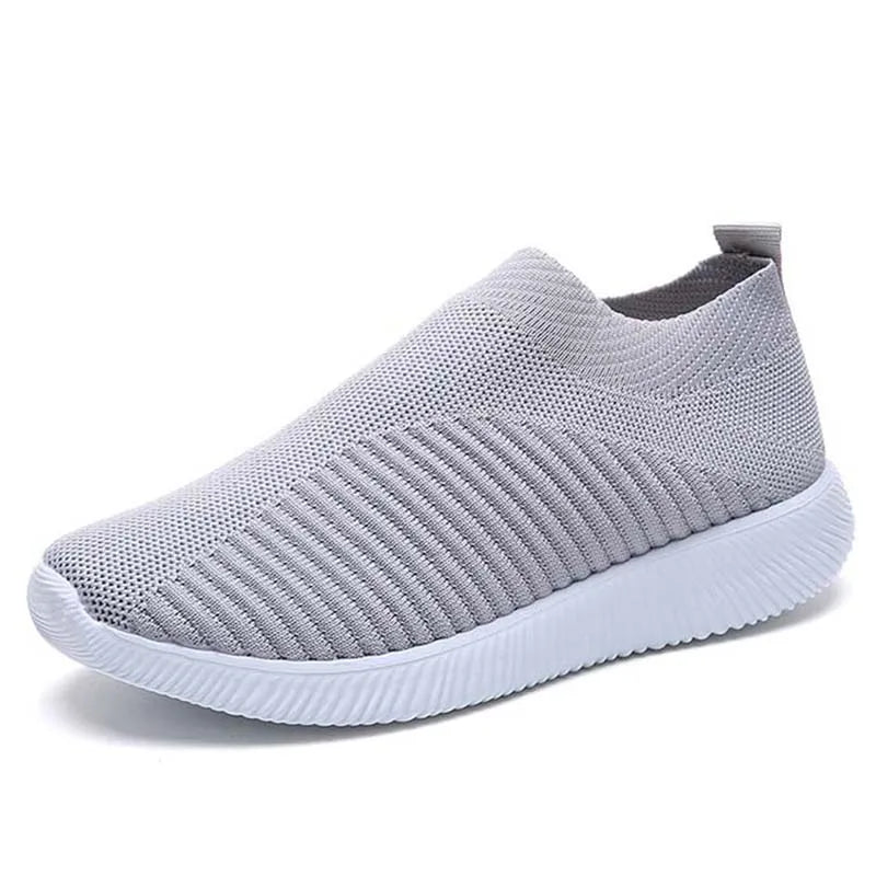 Women’s Fashion Sneakers — Casual Walking Flat Platform Sock-Style Chunky Slip-On Shoes
