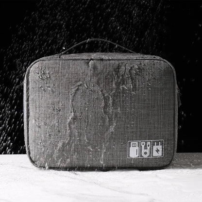 Waterproof Cable Storage Bag – Portable Travel Electronics Organizer for USB Cables, Chargers & Data Line Accessories