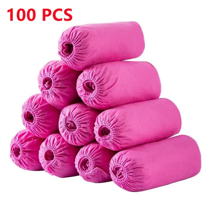 100 Count Disposable Boot & Shoe Covers – Non-Slip Foot Booties for Indoor & Outdoor Use, Home & Workplace Protection