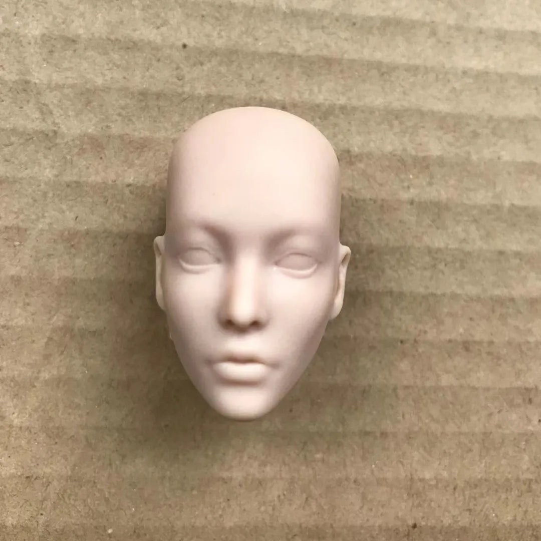 Poppy Blank Face Doll Heads — 1/6 DIY Crafting Parts in Super White, Coffee, Pink & Beige Skin for Doll Making