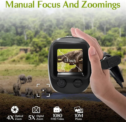 1080P HD Monocular Night Vision Scope – 5X Zoom Infrared Hunting Telescope, 300m Range in Full Darkness