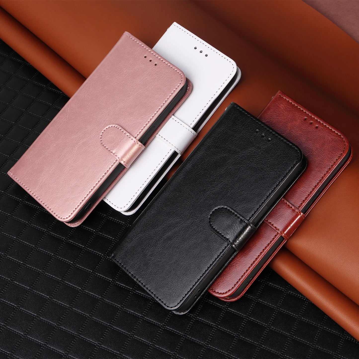 Artificial Leather Wallet Flip Case with Card Slot – Phone Case for Redmi Note9 Pro, Note11, Note13 4G & Note13 Pro 5G