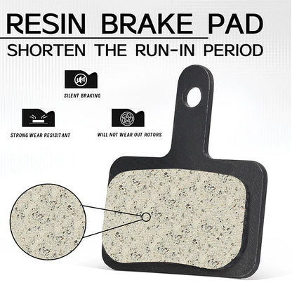 BUCKLOS Resin Disc Brake Pads - Wear-Resistant Hydraulic MTB Brake Pads Compatible with Shimano B01S, B03S & B05S