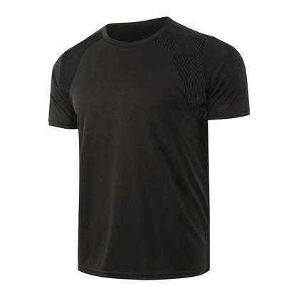 Men’s Summer Solid Color T-Shirt – Round Neck Short Sleeve Athletic Fitness Sports Top (Black & White, 1–2 PCS)