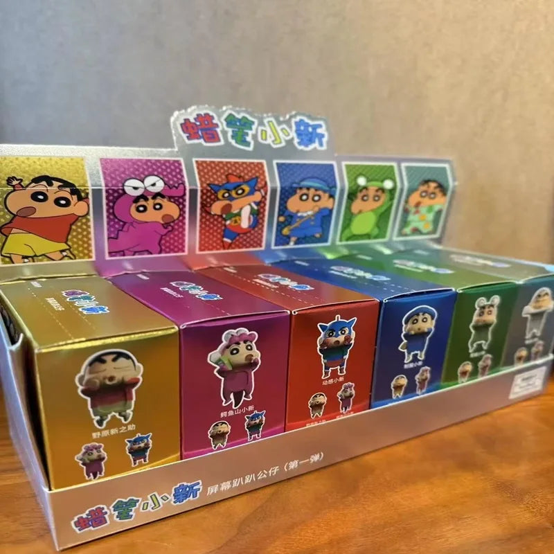 Kucikuji Crayon Shin Chan Blind Box Toy – Kawaii Anime Figure for Car, Phone & Computer Decor