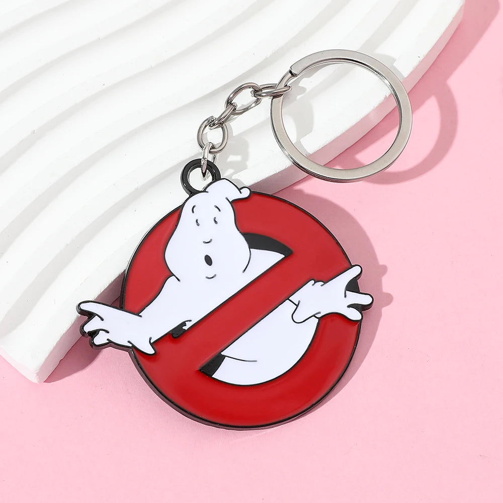 Ghostbusters Red Death Squads Keychain - Unisex Anime-Inspired Keyring Jewelry Accessory for Men and Women