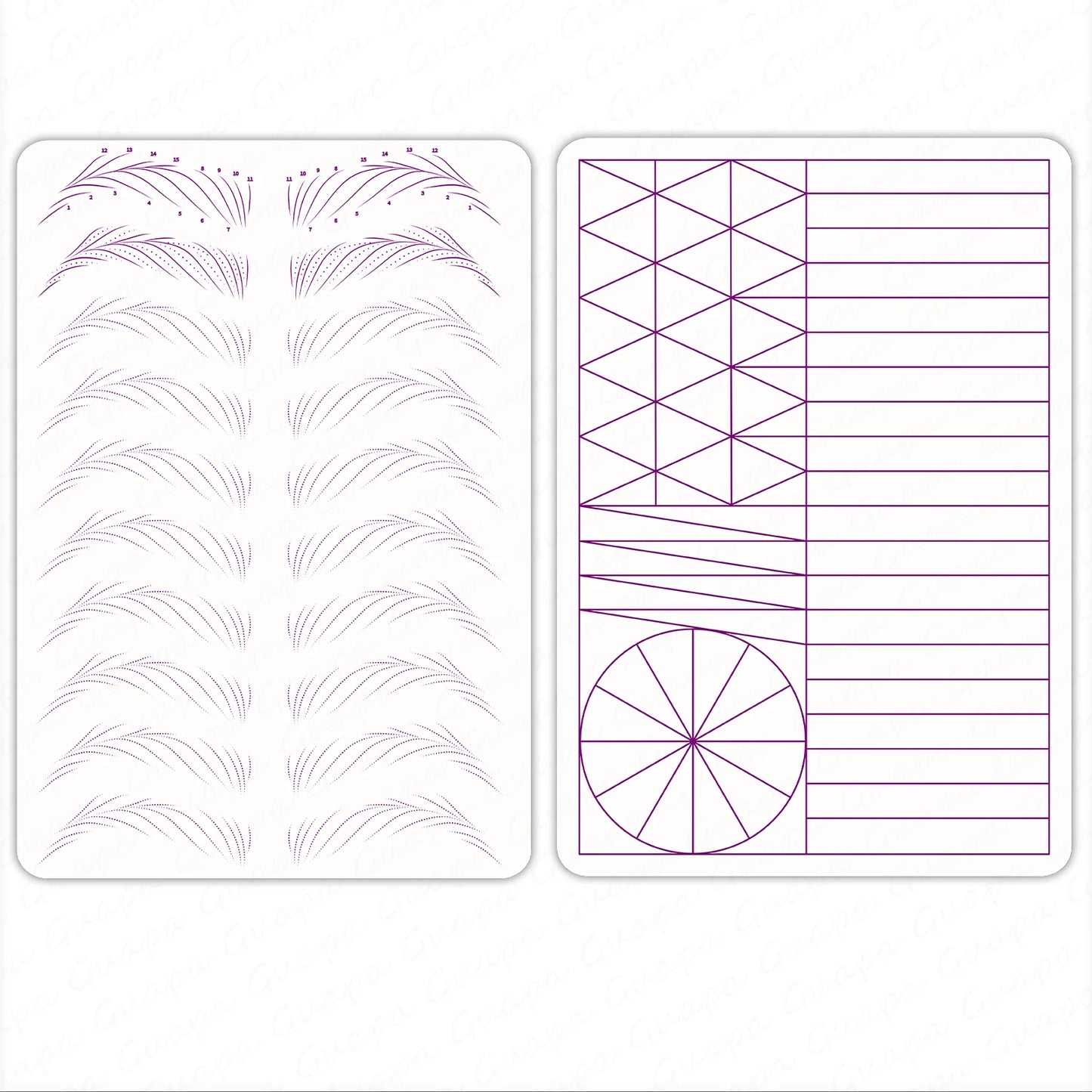 Silicone Practice Skin for Permanent Makeup — Double-Sided Latex Sheet with Brows Design for Hair Stroke Training