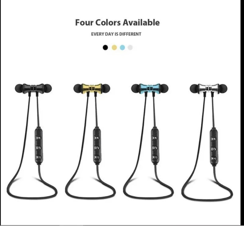 XT11 Wireless Sports Earphones – In-Ear Waterproof Neckband Bluetooth Headset with Mic