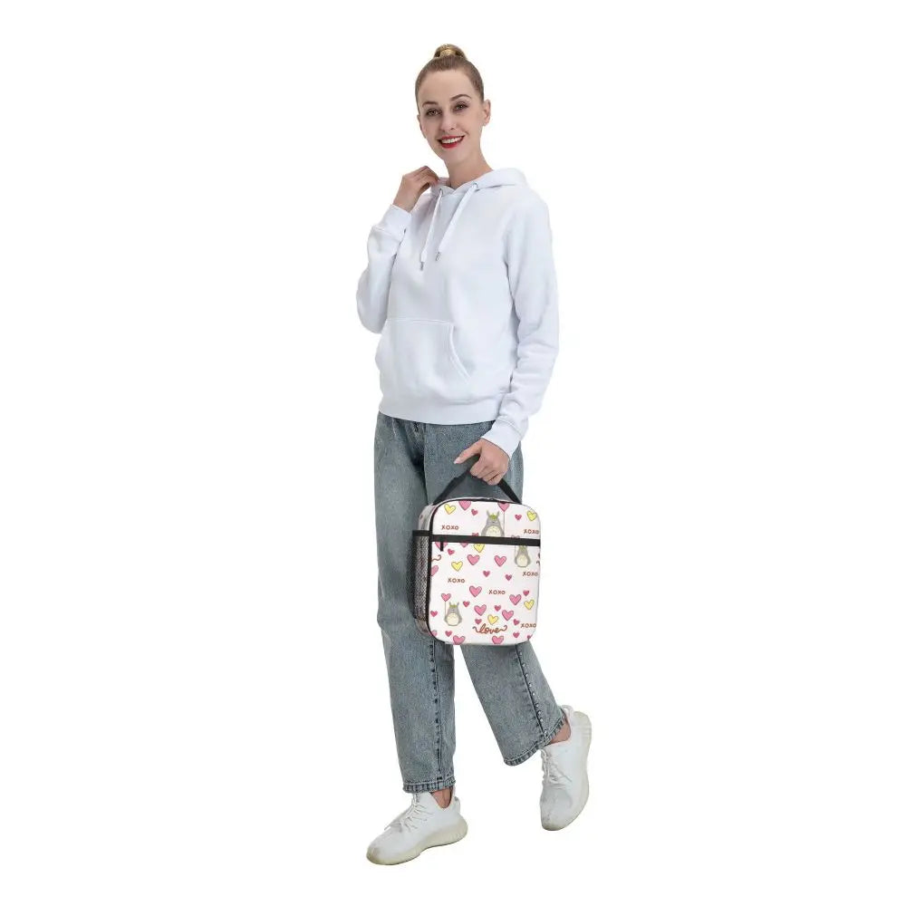 Totoro Miyazaki Anime Insulated Lunch Tote Bag – Portable Thermal Cooler for School & Office