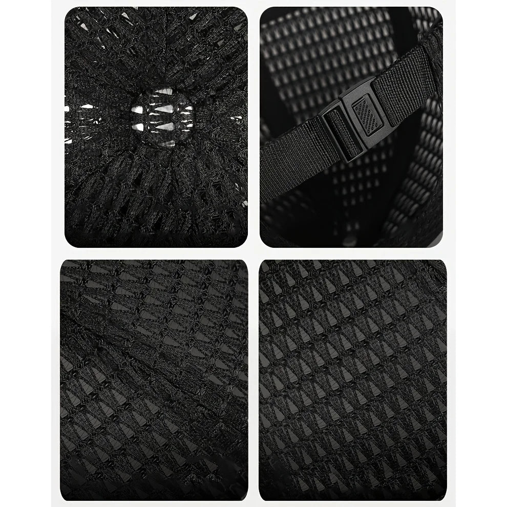 Outdoor Sport Mesh Cap - Breathable Adjustable Summer Hip-Hop Cycling Docker Beanie Hat