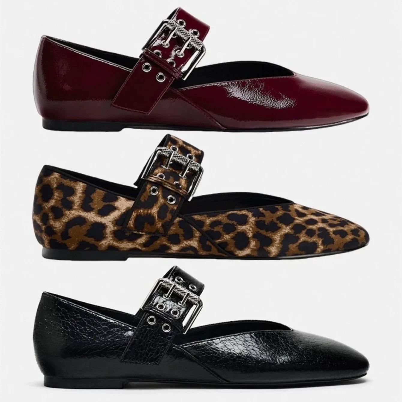 2024 Women’s Flats – Autumn Pointed Toe Loafers & Ballerinas, Retro Leopard Print Dress Shoes for Fall (Zapatos De Mujer)