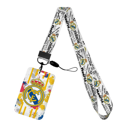 Spanish Football Neck Strap Lanyard – Cartoon Badge Holder ID Card for Kids, Students, Girls & Boys Gift
