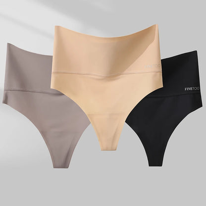 4PCS Seamless Ice Silk Panties Set for Women – Low Waist G-String, Soft Ultra-Thin Sexy Underwear Briefs