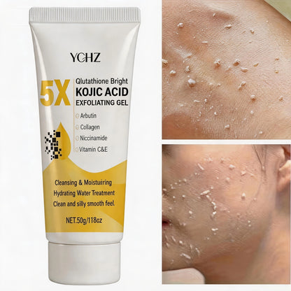 Kojic Acid Exfoliating Cleansing Gel - Deep Pore Cleansing, Moisturizing & Even Skin Tone Care