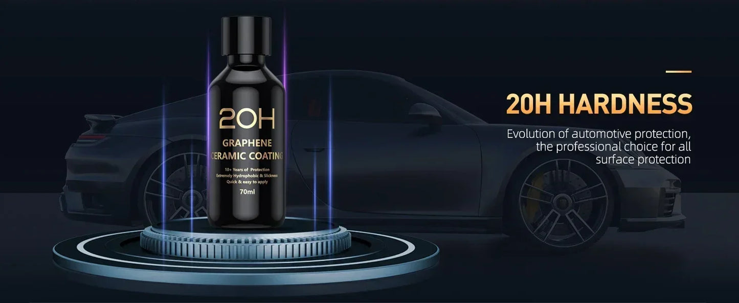Graphene Ceramic Coating 20H/12H — Self-Healing UV Protection Car Detailing Coating for Long-Lasting Shine
