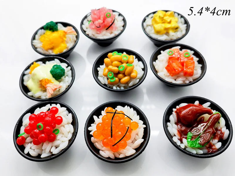 2PCS 1:6 Scale Miniature Japanese Seafood Noodles – Dollhouse Pretend Food for Blythe, Barbie, BJD & 1/6 Dolls Accessories