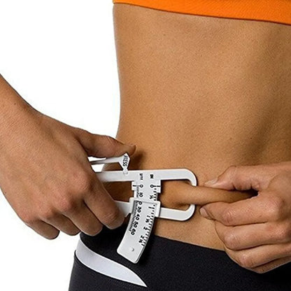 Crossfit Body Fat Loss Tester Calculator - Fitness Caliper Clip Measurement Tool - Slim Skin Fold Chart for Gym Workouts