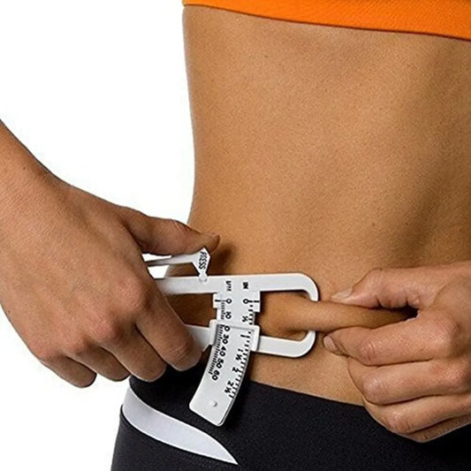 Crossfit Body Fat Loss Tester Calculator - Fitness Caliper Clip Measurement Tool - Slim Skin Fold Chart for Gym Workouts